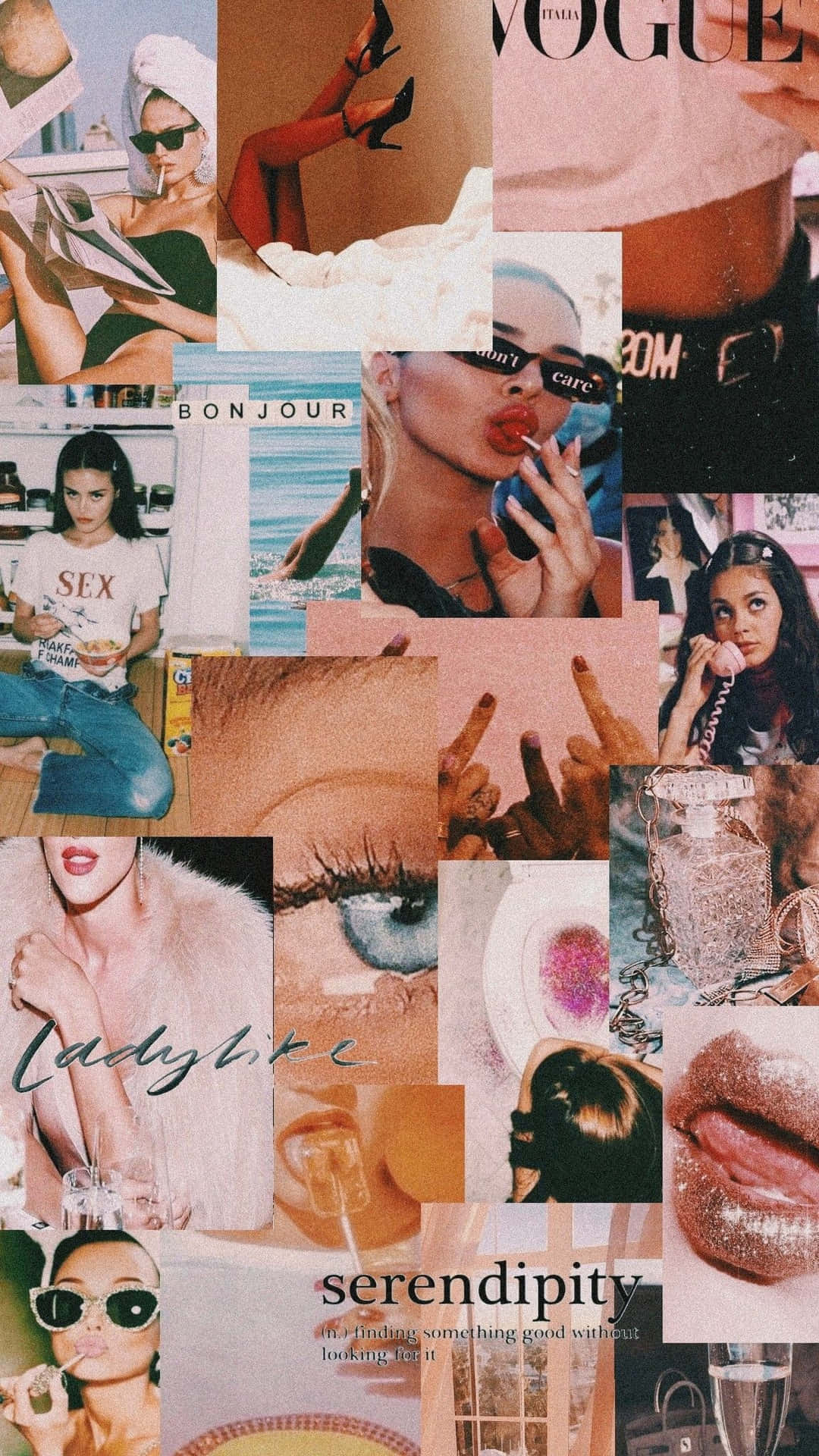 Channel Your Inner 90's Fashionista With This Baddie Vintage Aesthetic Wallpaper Background