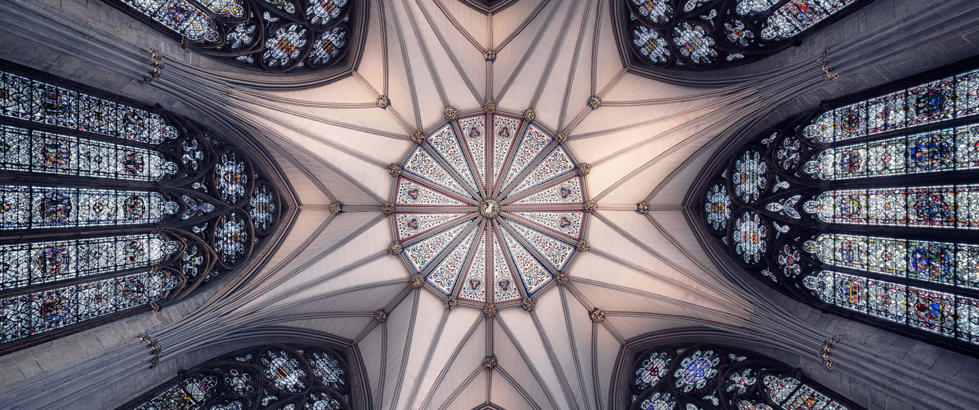 Chapter House Ceiling York Minster Cathedral Background