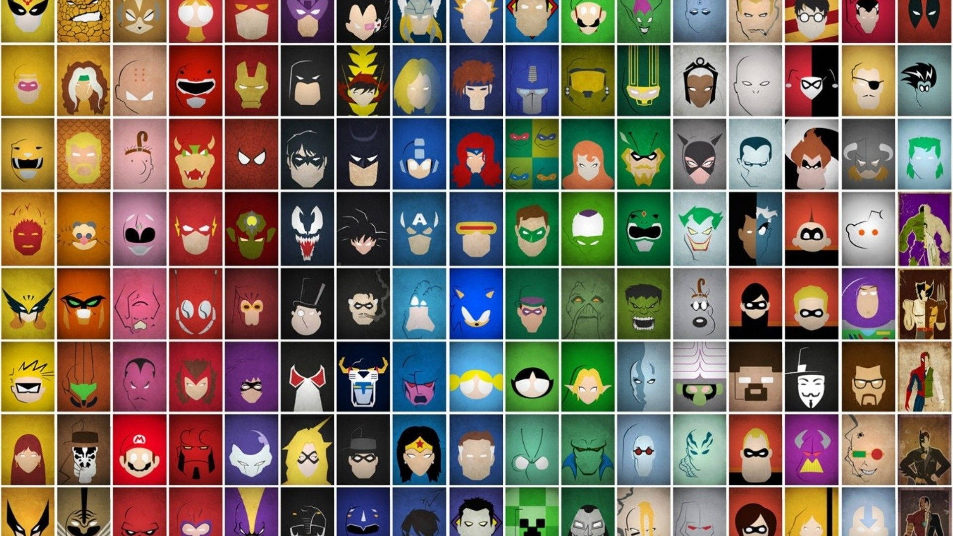 Character Faces Comic Book Background