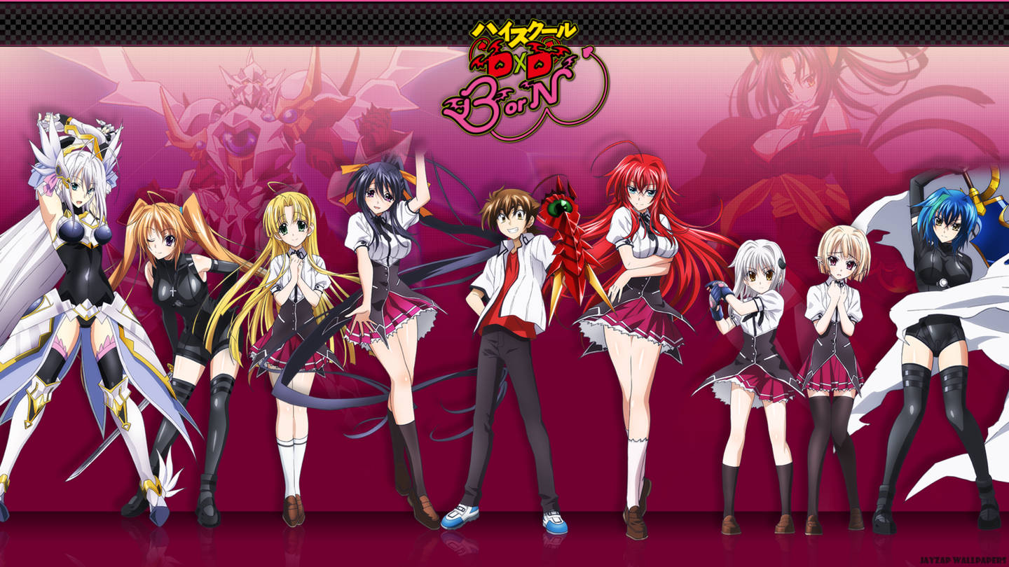 Character Line Up High School Dxd Background