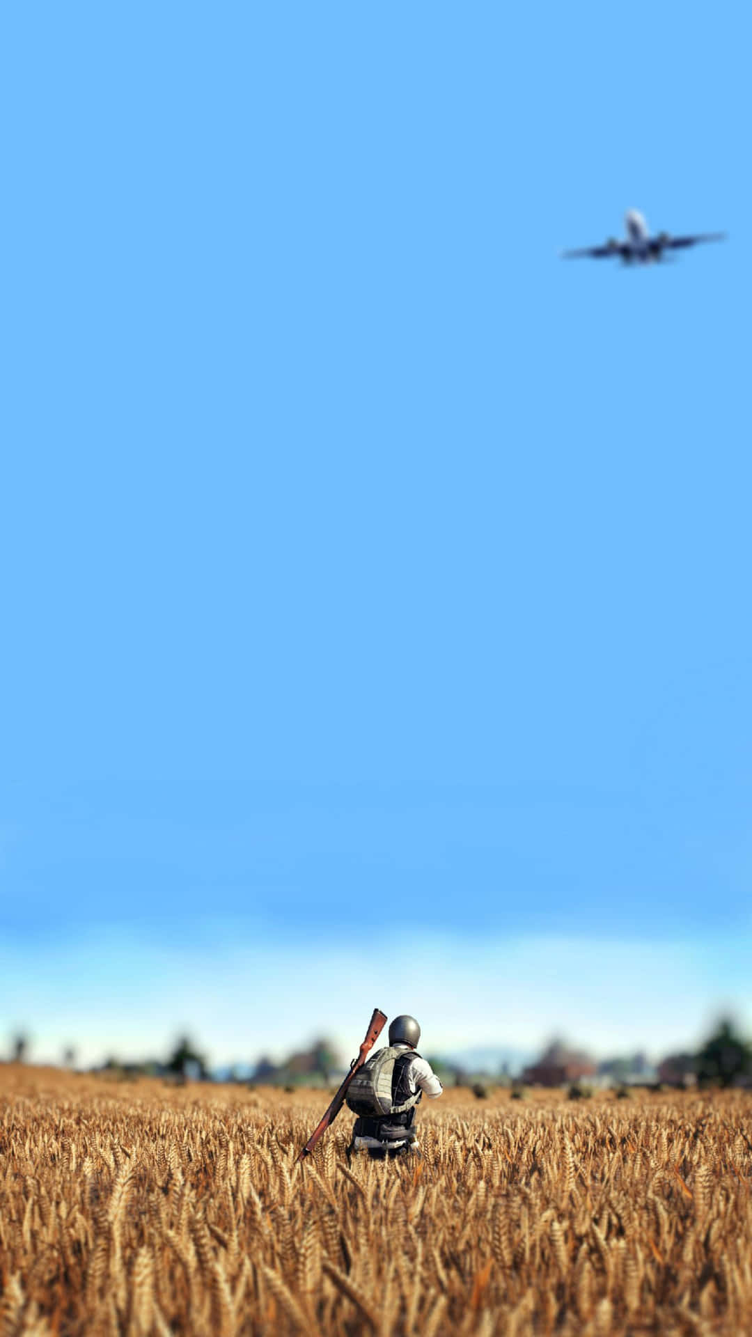 Character On Rice Field Pubg Iphone Background
