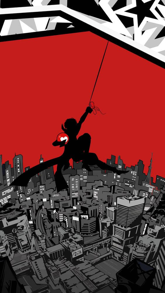 Character Silhouette Hanging Persona 5 Phone Background