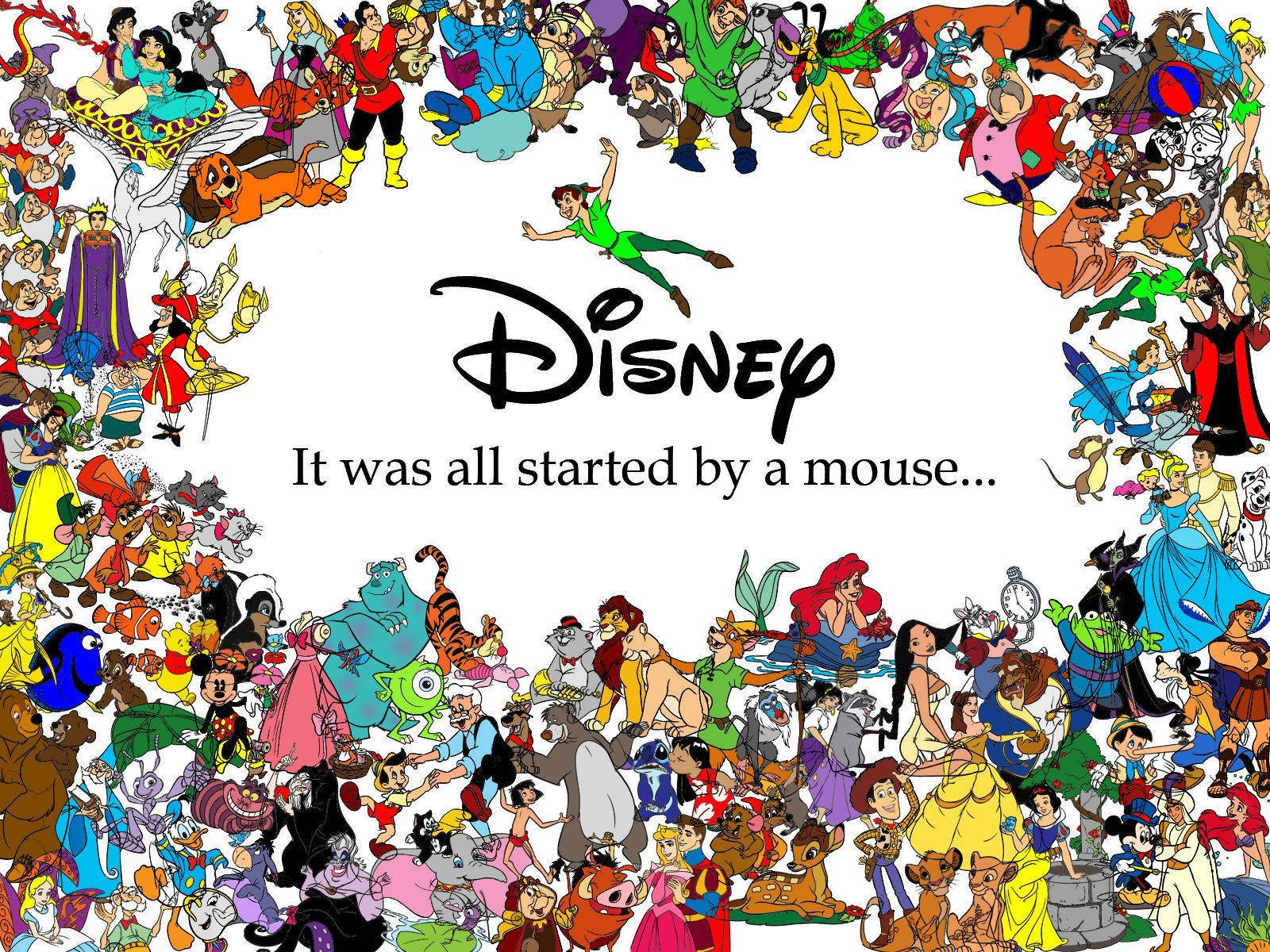 Characters And Logo Disney Pattern