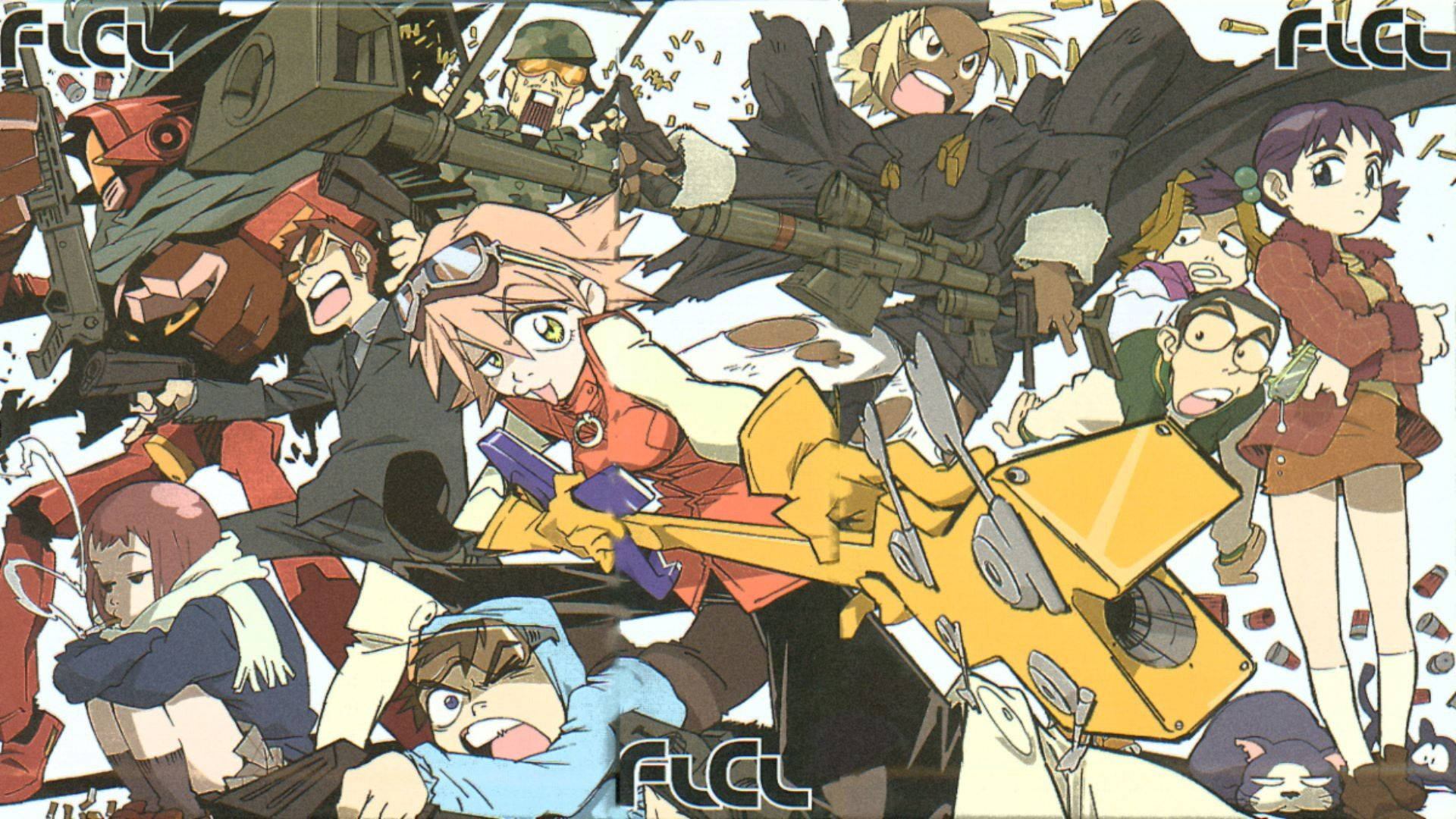 Characters Of Flcl Anime Background