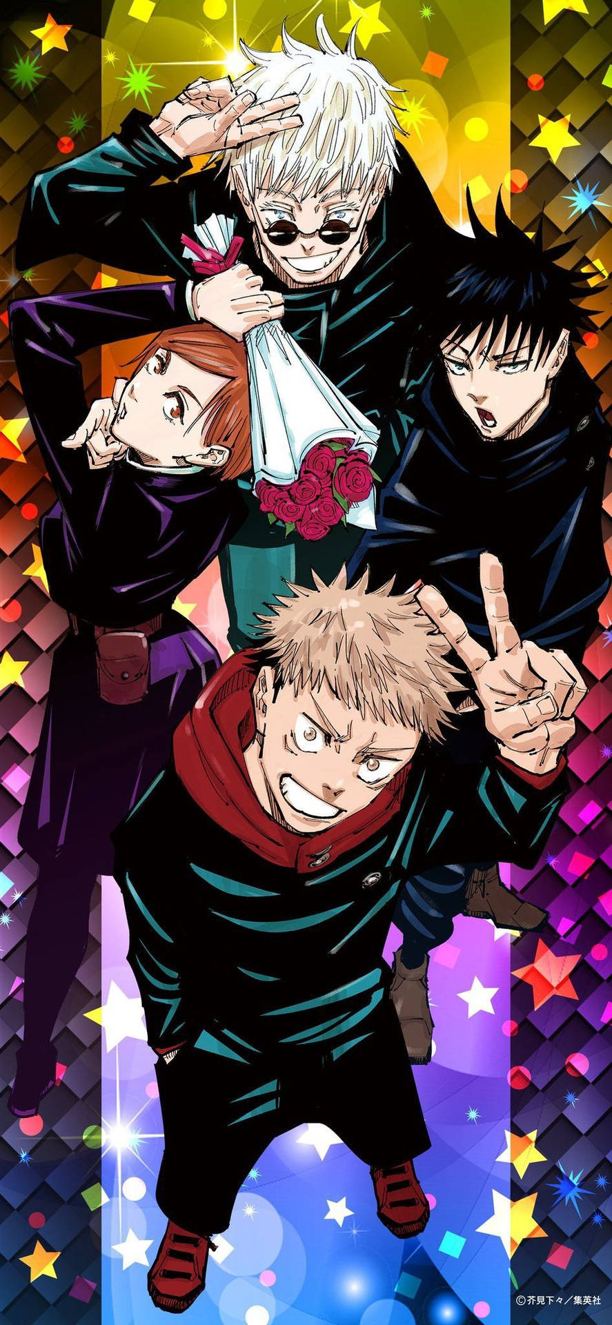 Characters Of Jujutsu Kaisen Iphone Background