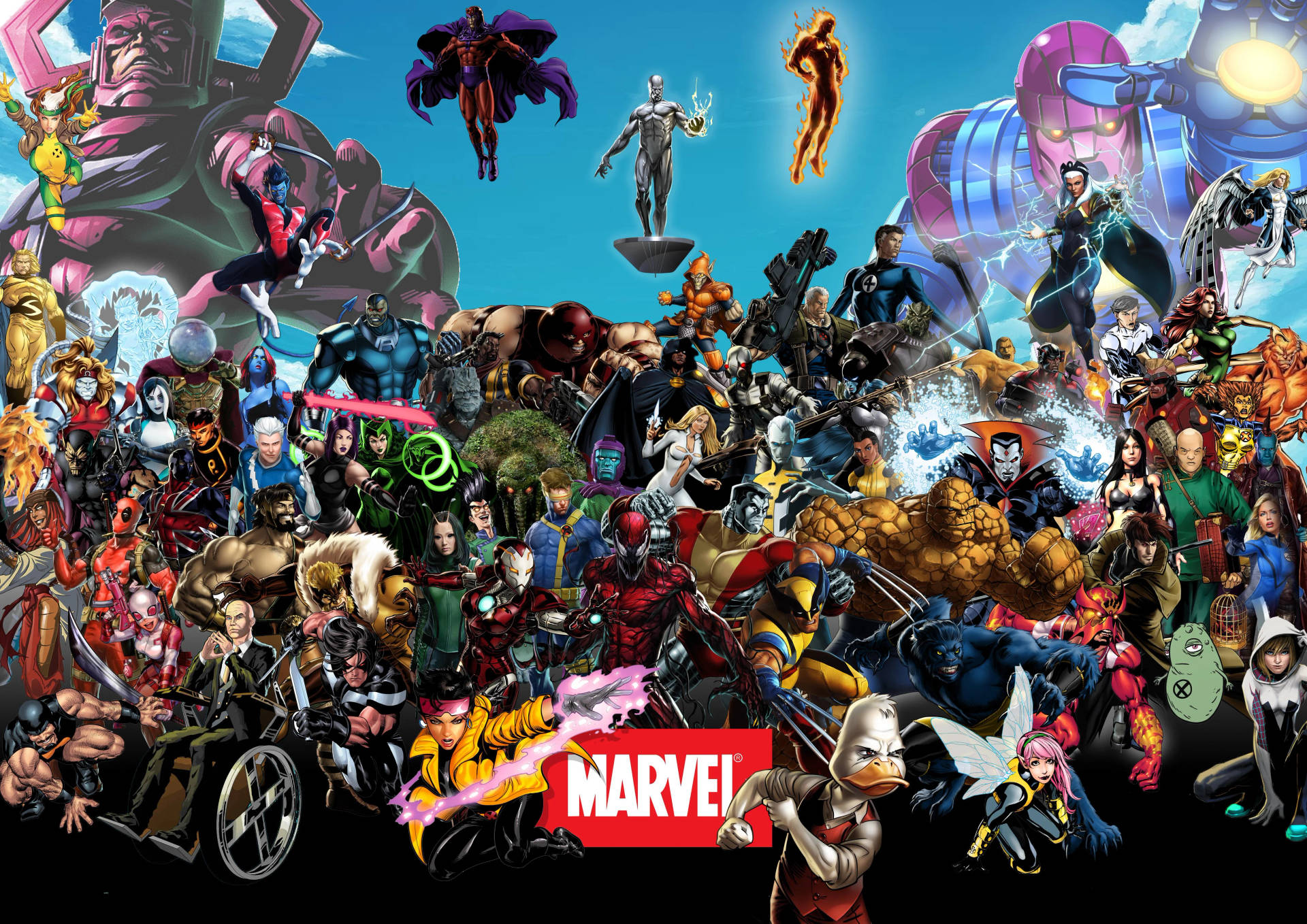 Characters Of Marvel Laptop Background