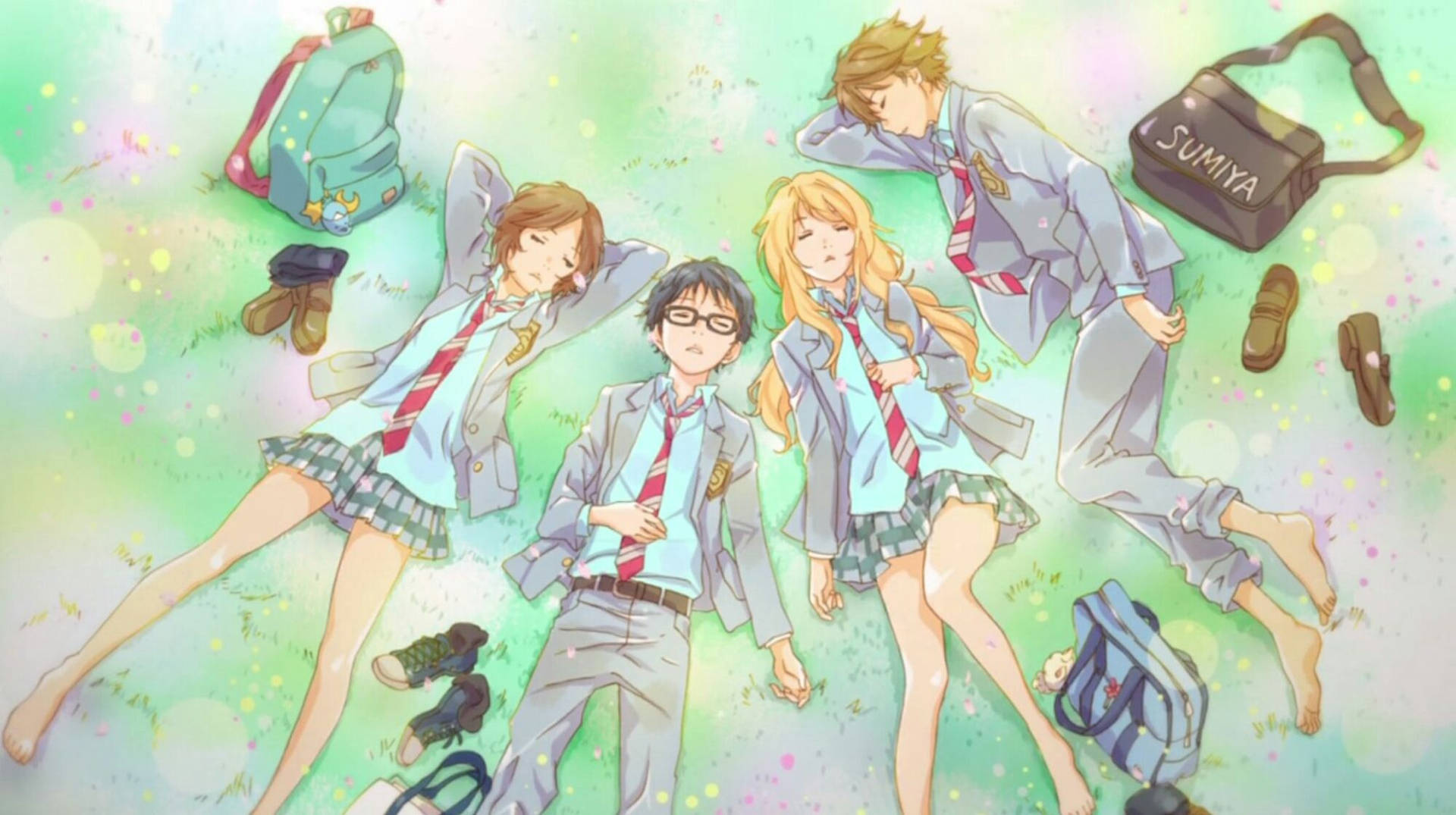 Characters Of Your Lie In April Background