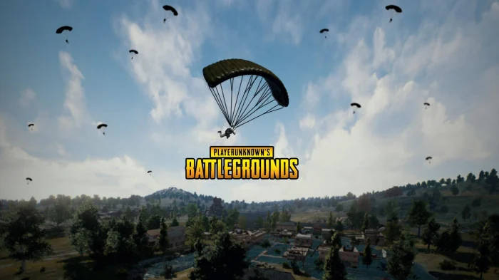 Characters Parachuting Pubg Banner