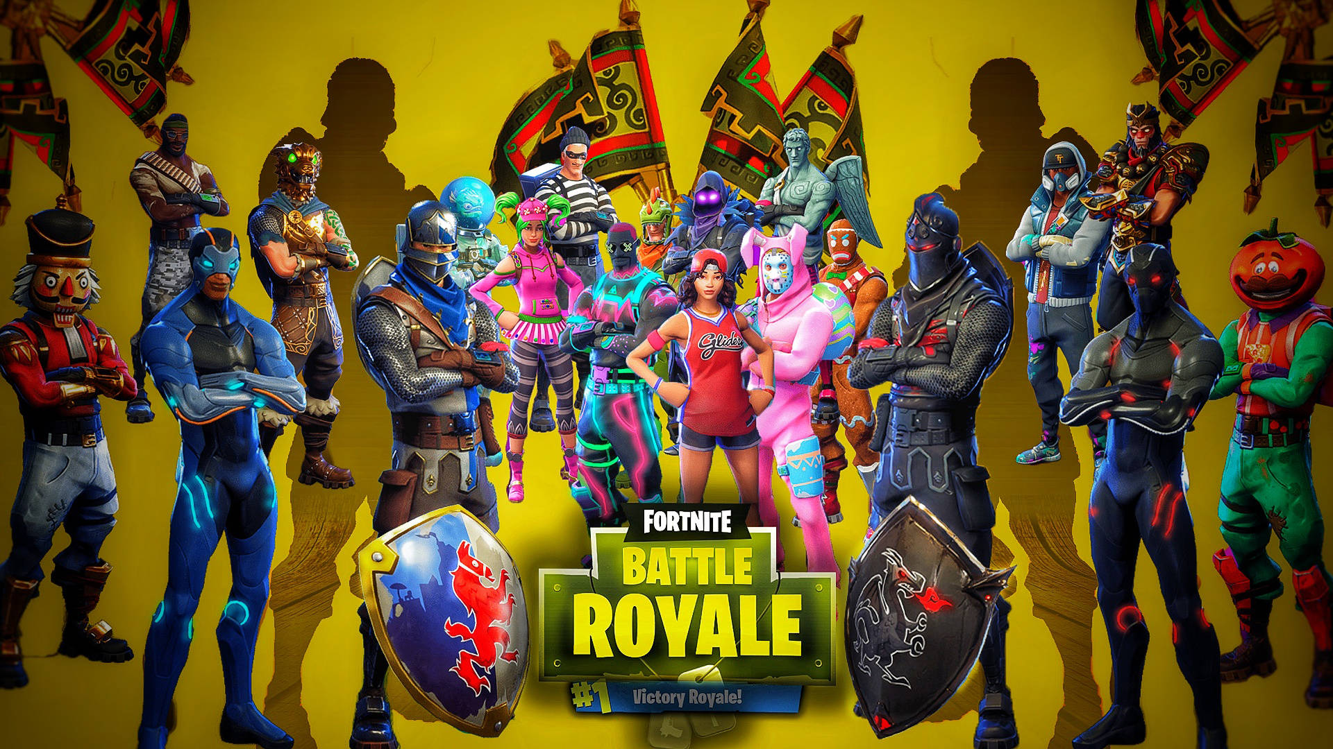 Characters Victory Royale Fortnite Battle Royale Desktop Background