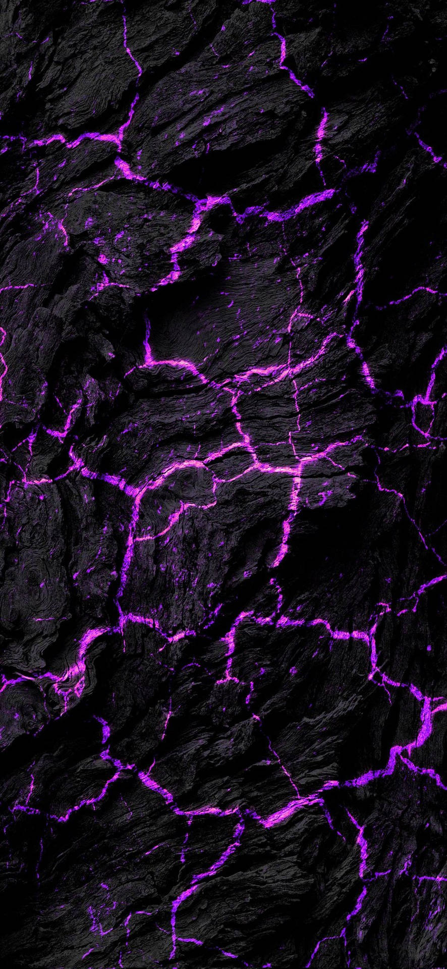 Charcoal Cracks Neon Purple Iphone Background