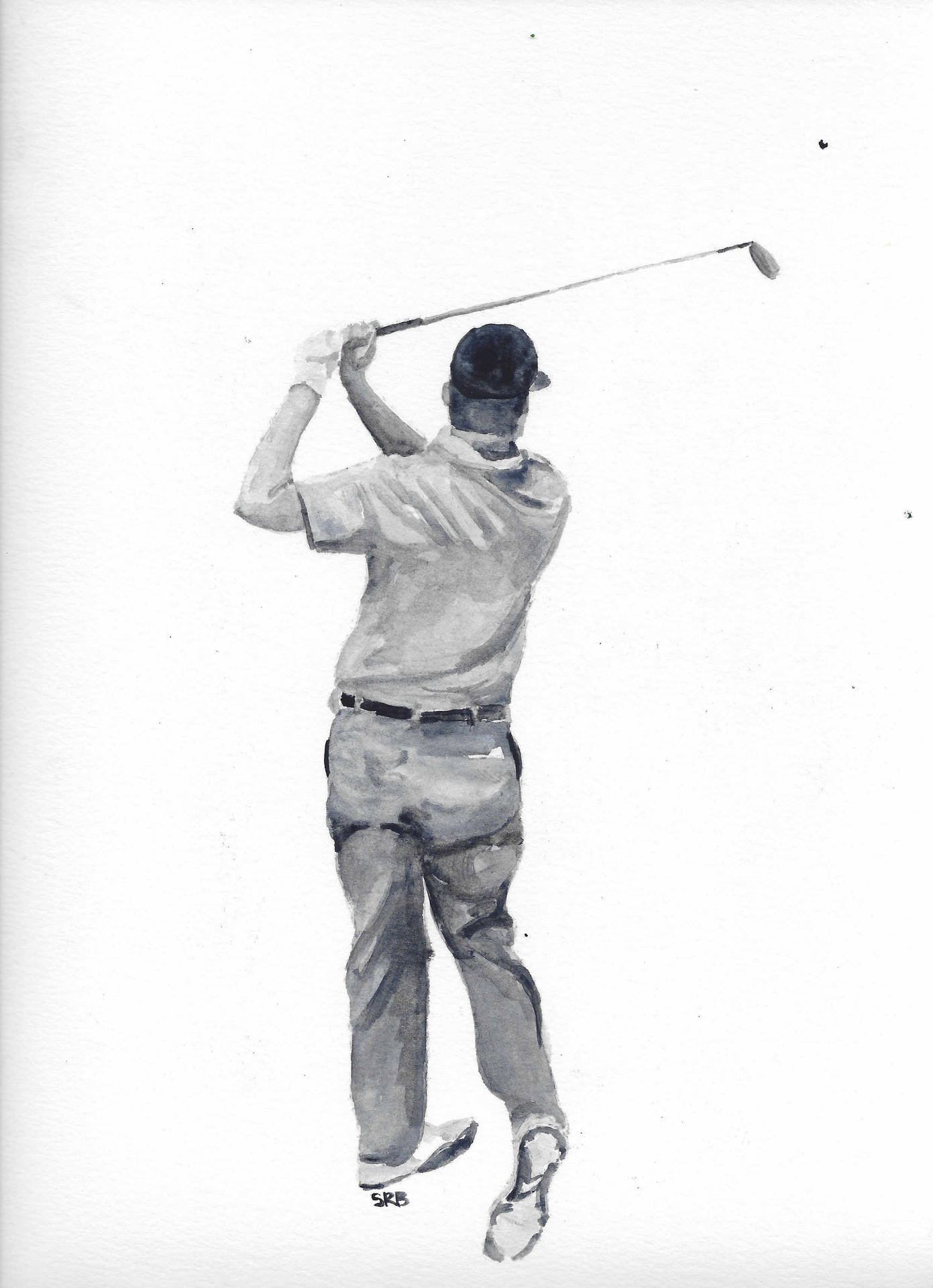 Charcoal Drawing Of Keith Mitchell Background