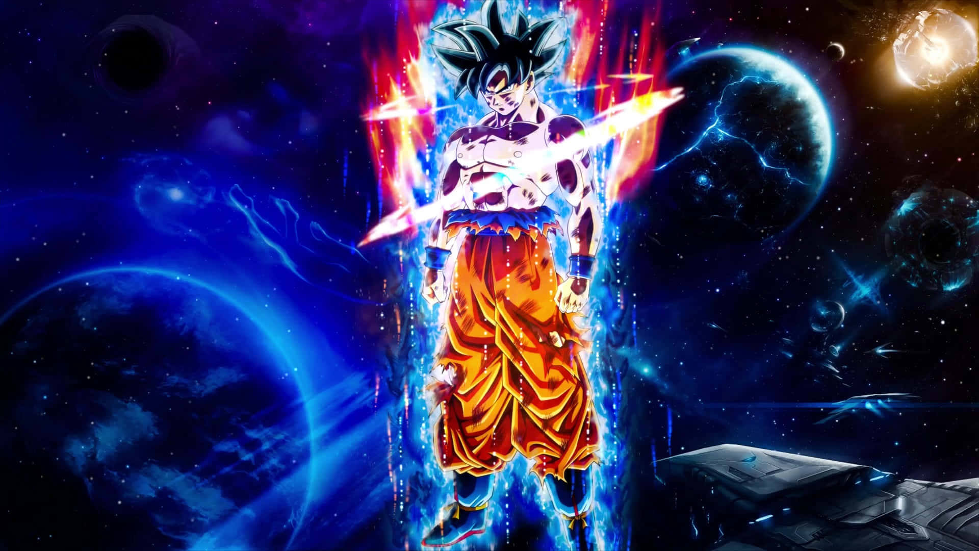 Charged Dragon Ball Goku Ultra Instinct Background