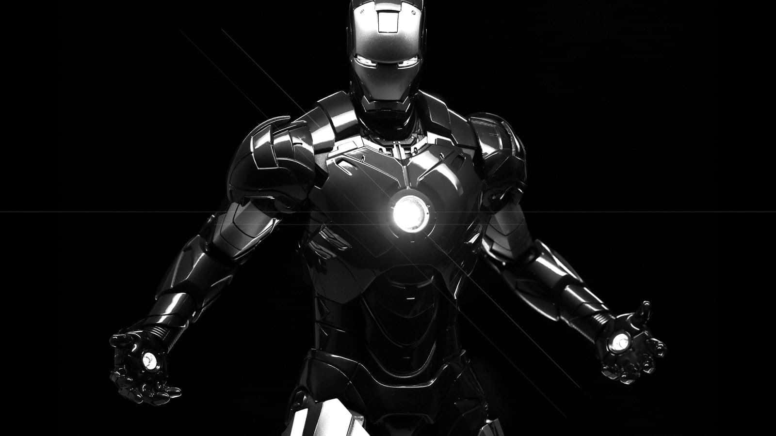 Charged Iron Man Black And White