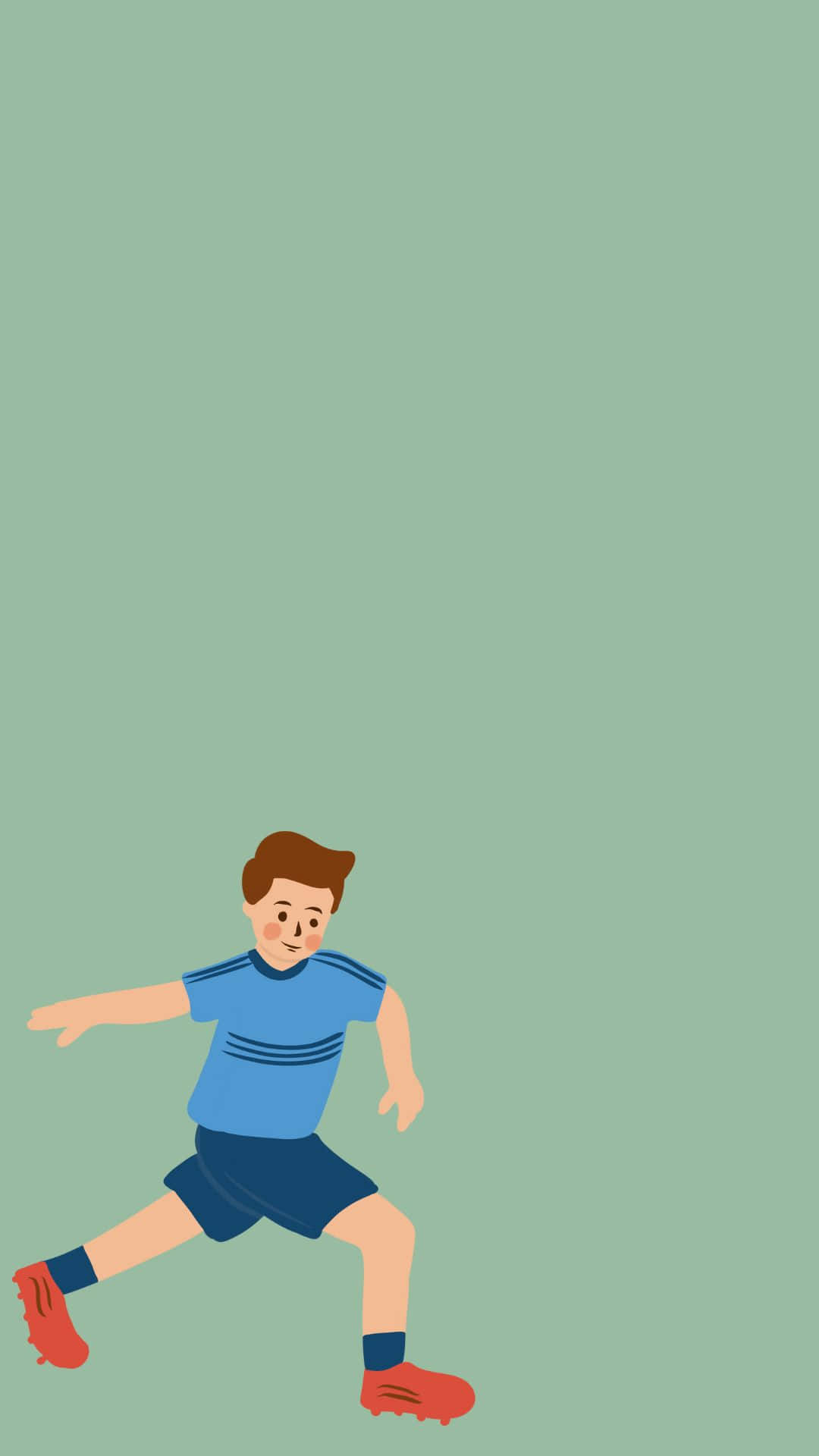 Charismatic Cartoon Boy On Roller Skates Background
