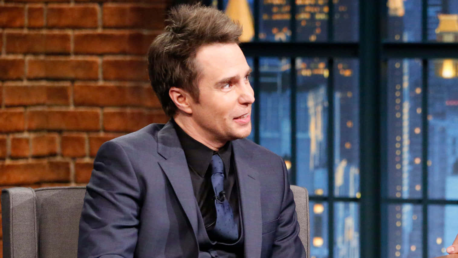 Charismatic Sam Rockwell On Late Night With Seth Meyers
