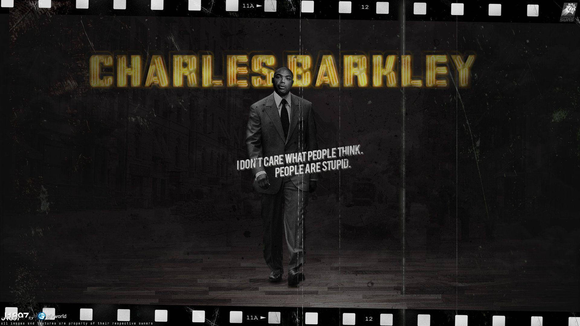 Charles Barkley Basketball Player Quote Background