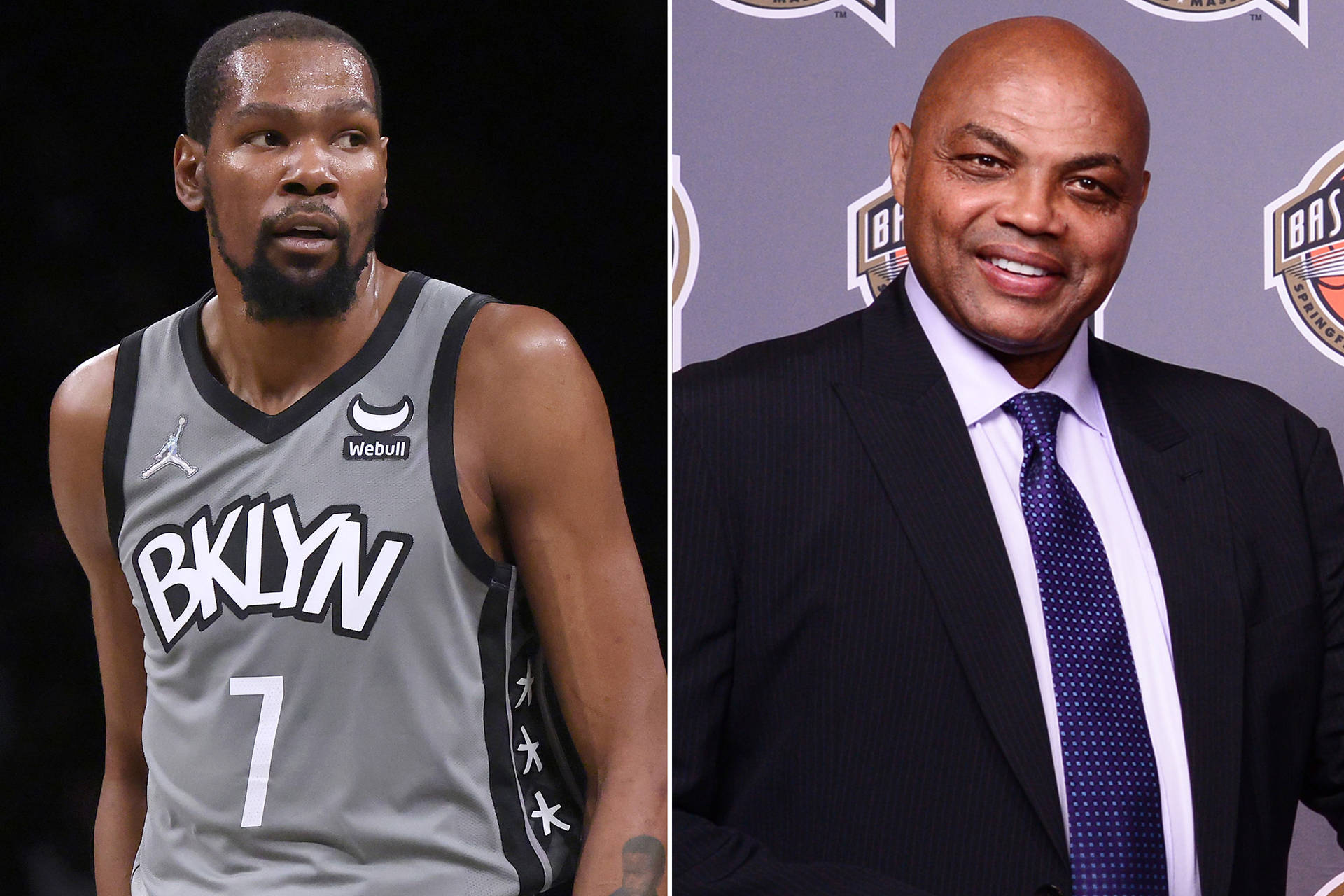 Charles Barkley Kevin Durant Brooklyn Nets Nba Background