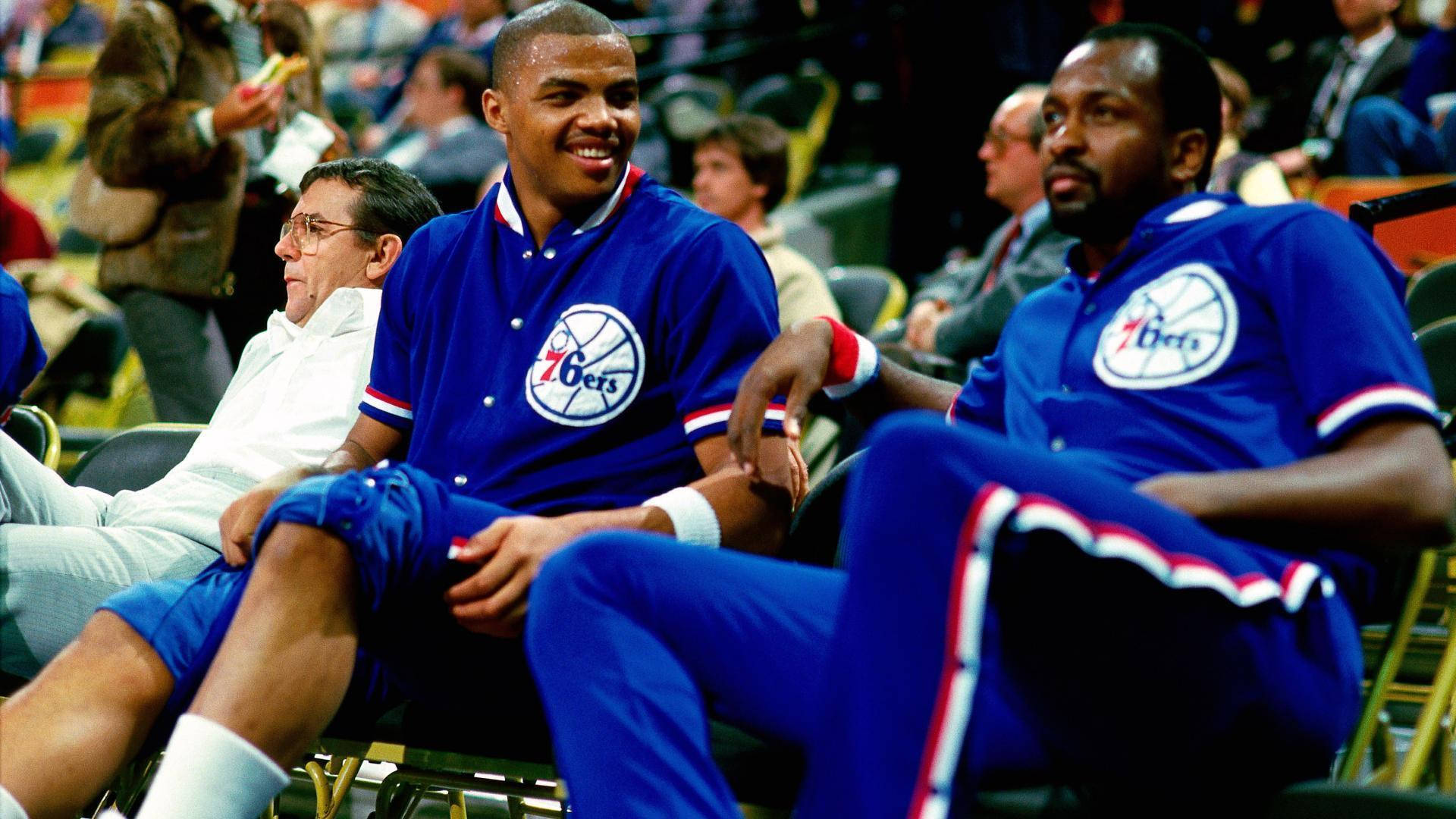 Charles Barkley Moses Malone Philadelphia 76ers Sports