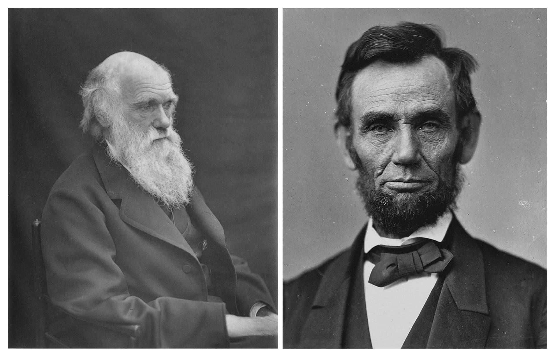 Charles Darwin And Abraham Lincoln Background