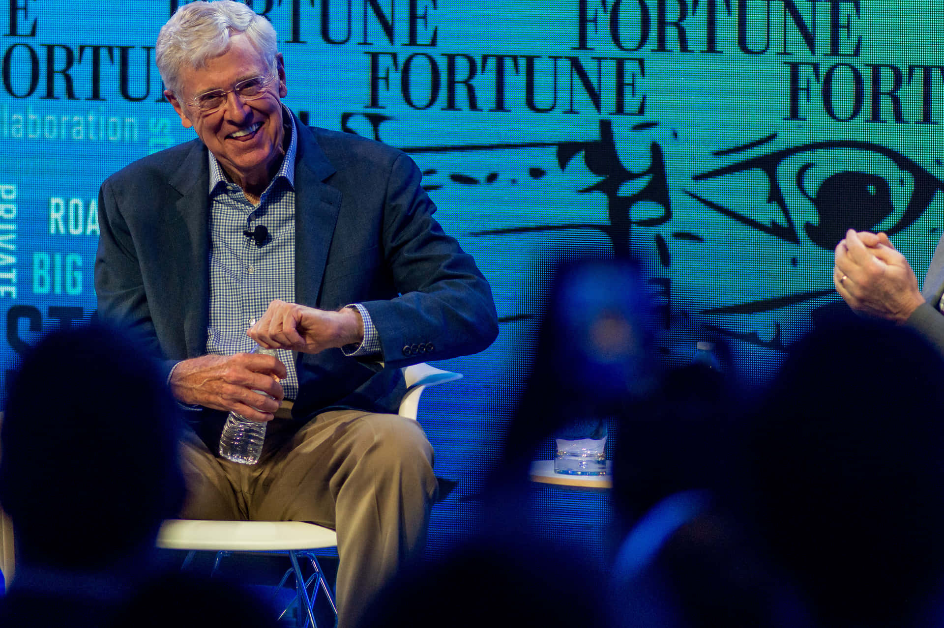 Charles G. Koch Fortune Blue Background Background