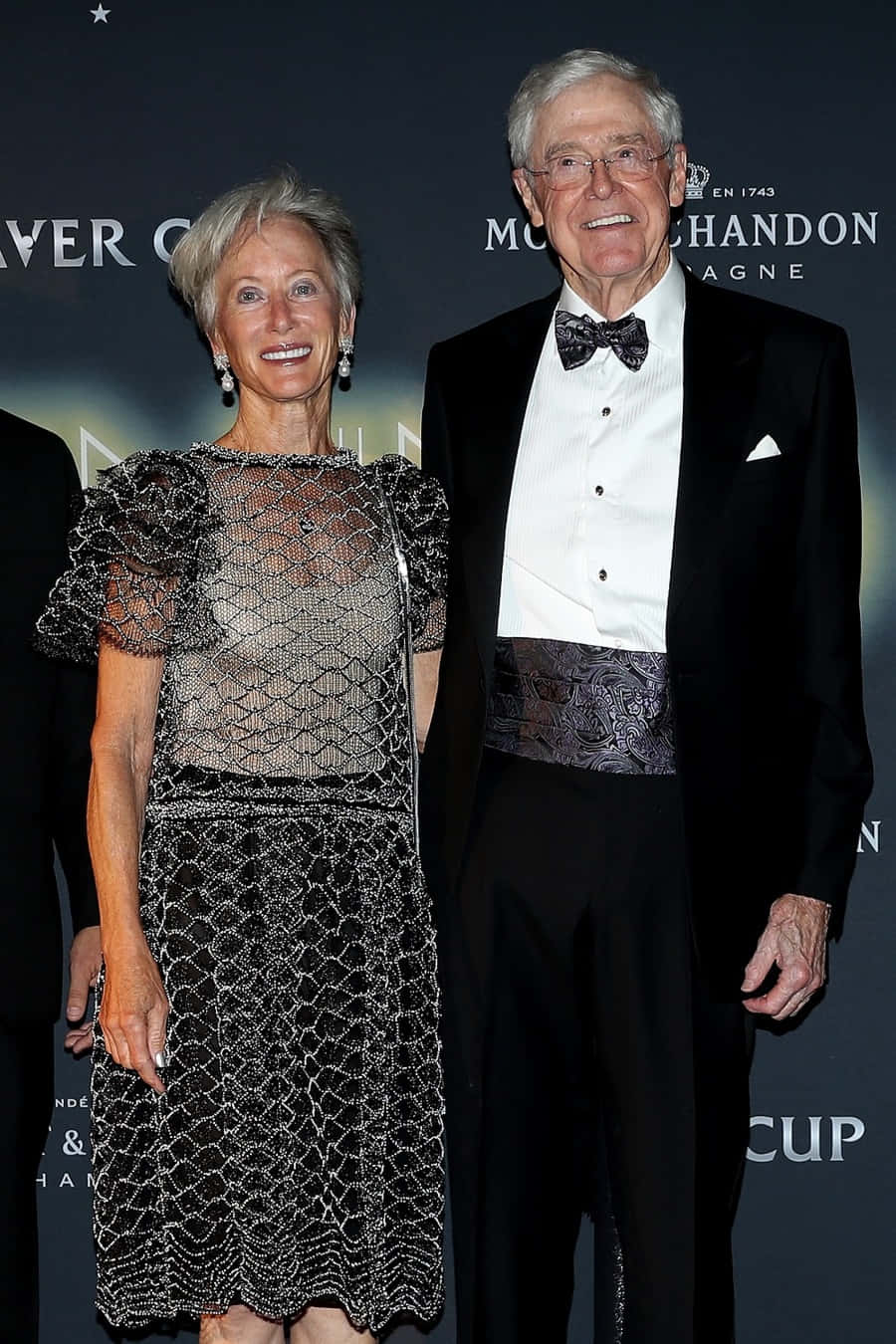 Charles G. Koch Tuxedo Wife Background
