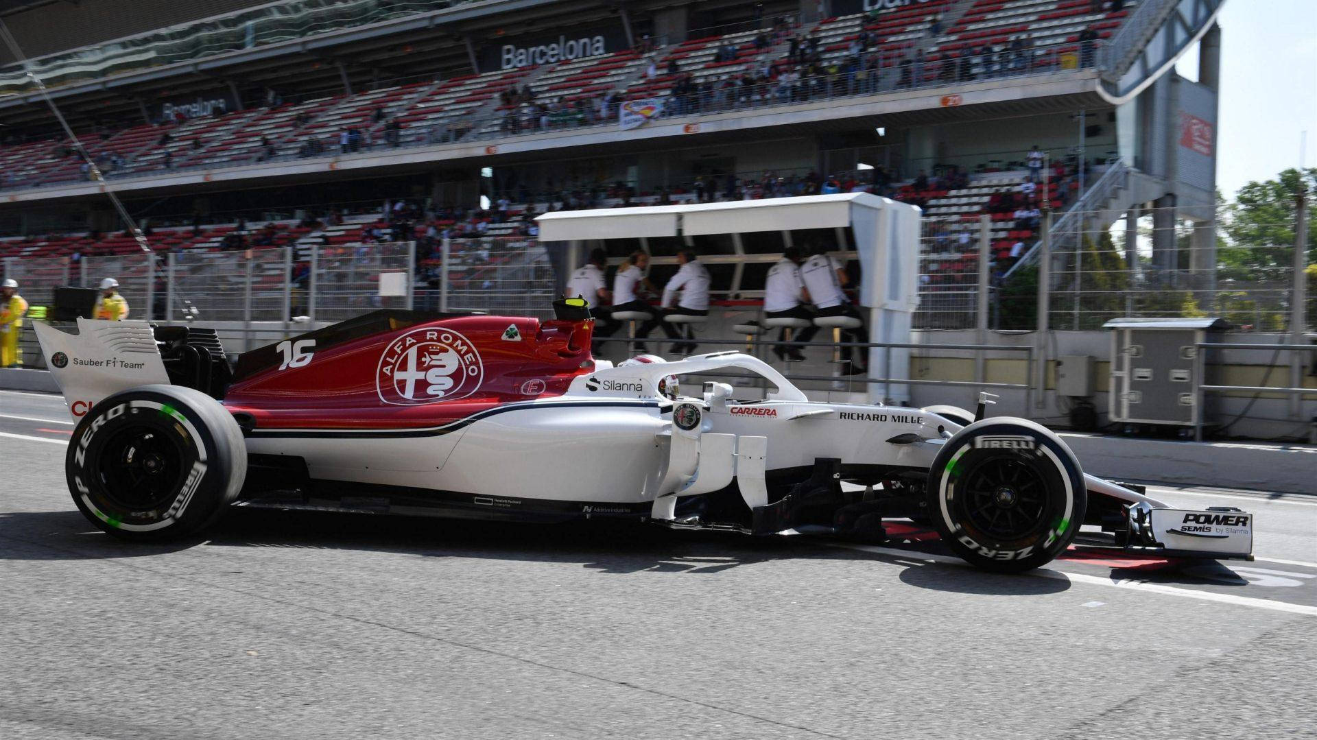 Charles Leclerc Alfa No Driver Background