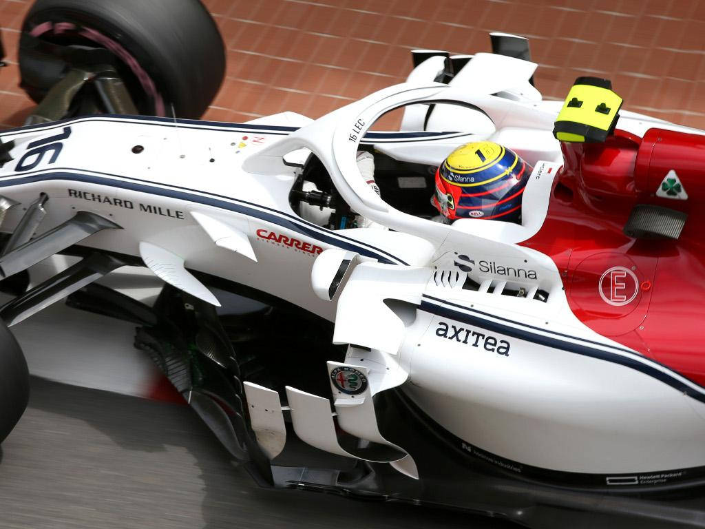 Charles Leclerc Alfa Top View Background