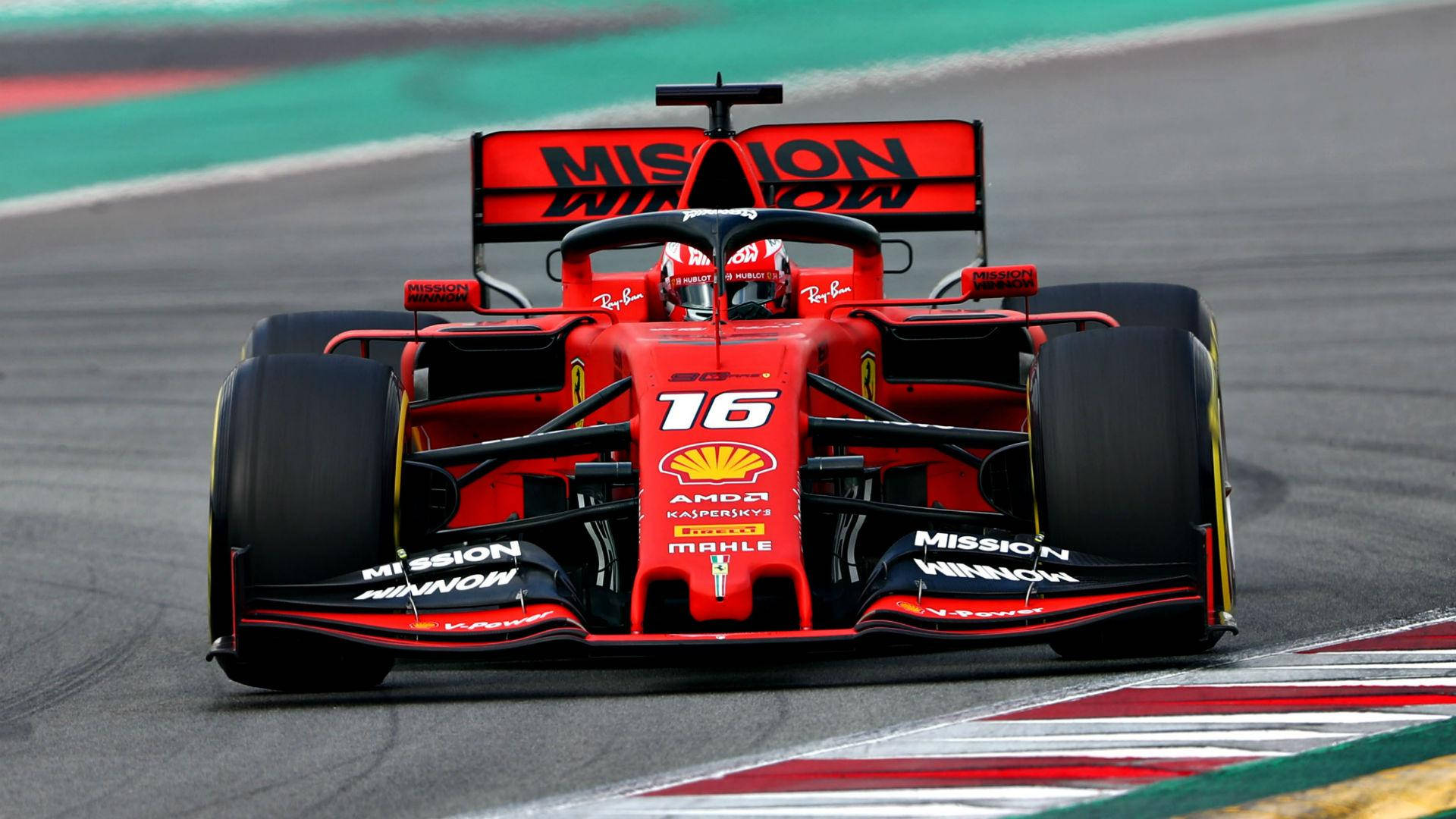 Charles Leclerc Driving Forwards Background