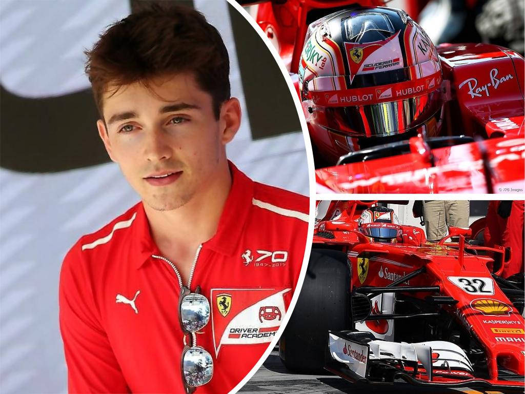 Charles Leclerc Ferarri Collage Background