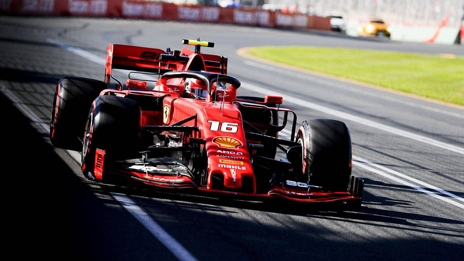 Charles Leclerc Ferrari Shadows Background