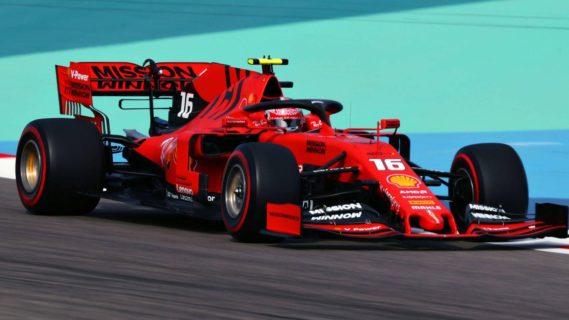 Charles Leclerc Green Tarmac Background