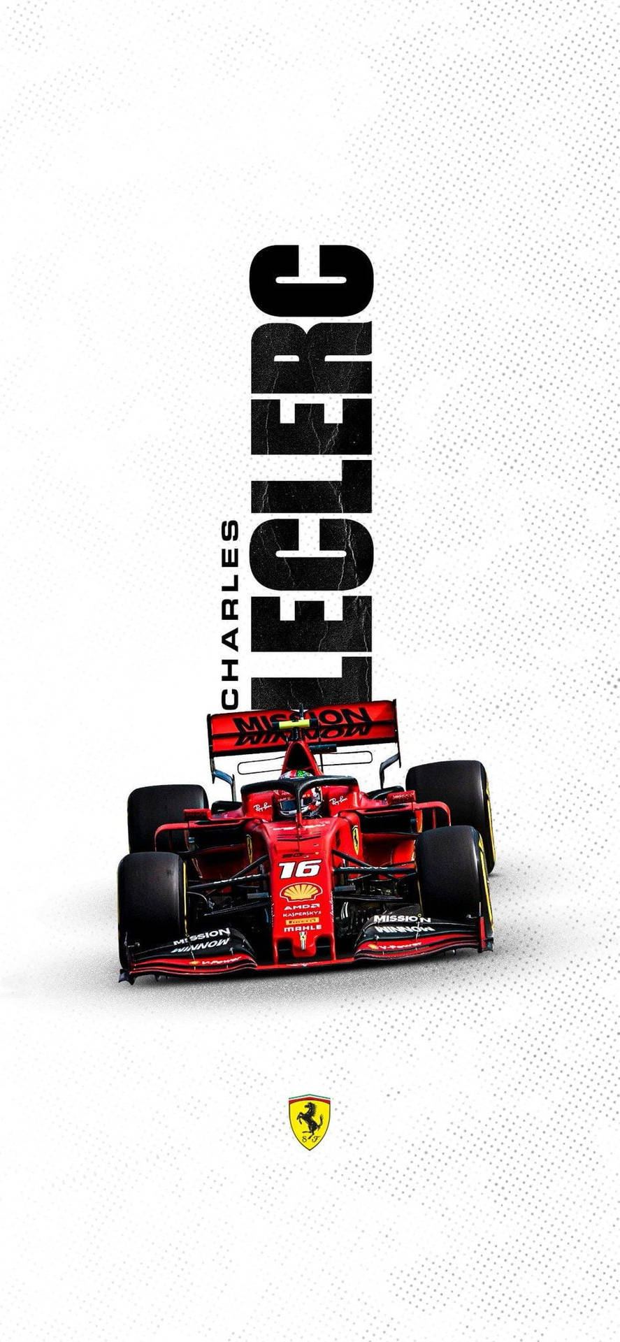 Charles Leclerc Name White Background