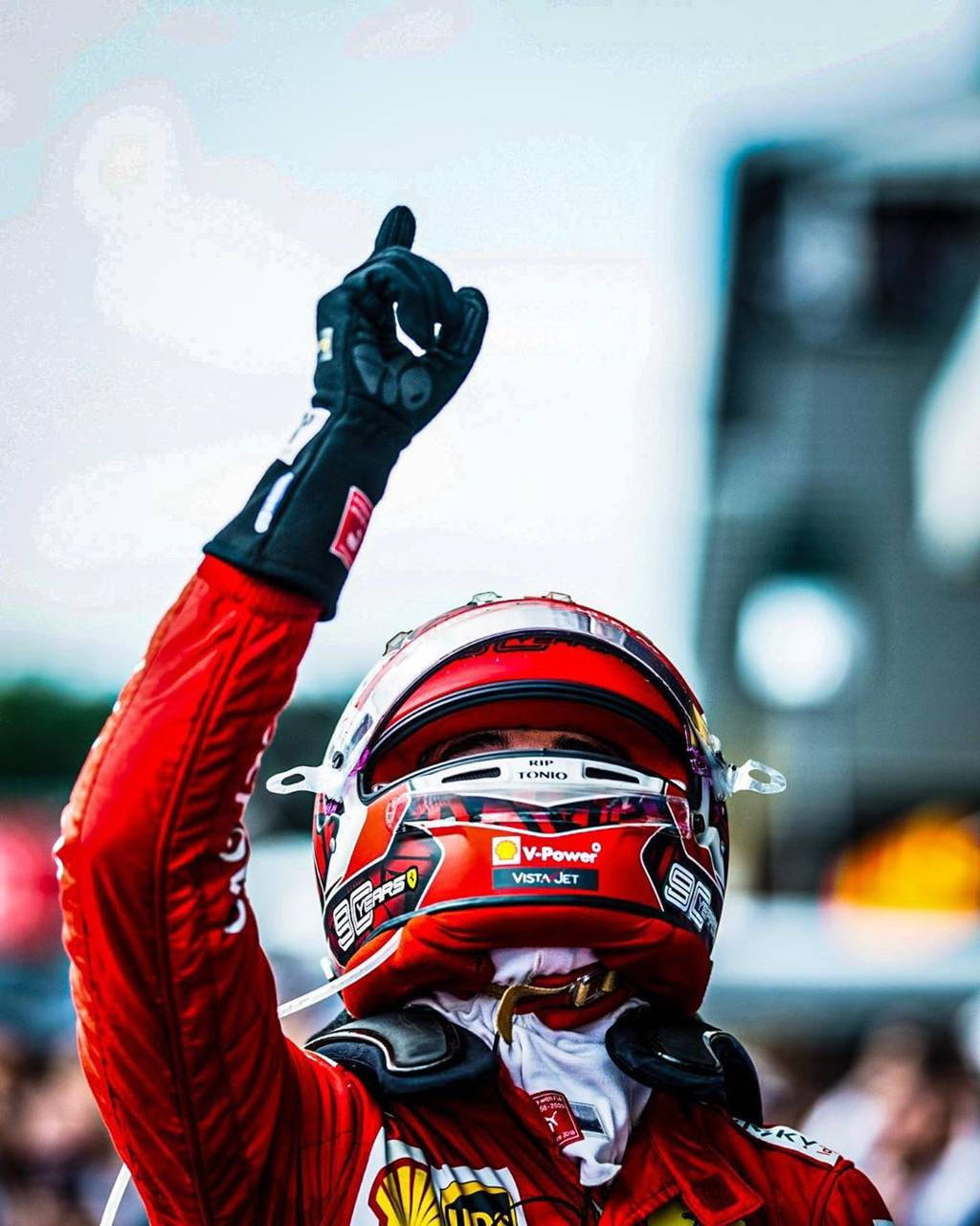 Charles Leclerc Pointing Up