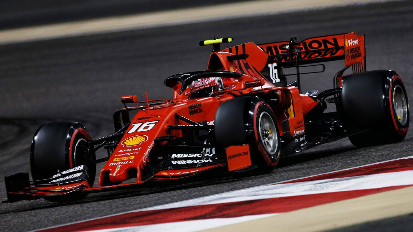 Charles Leclerc Racing His Ferrari