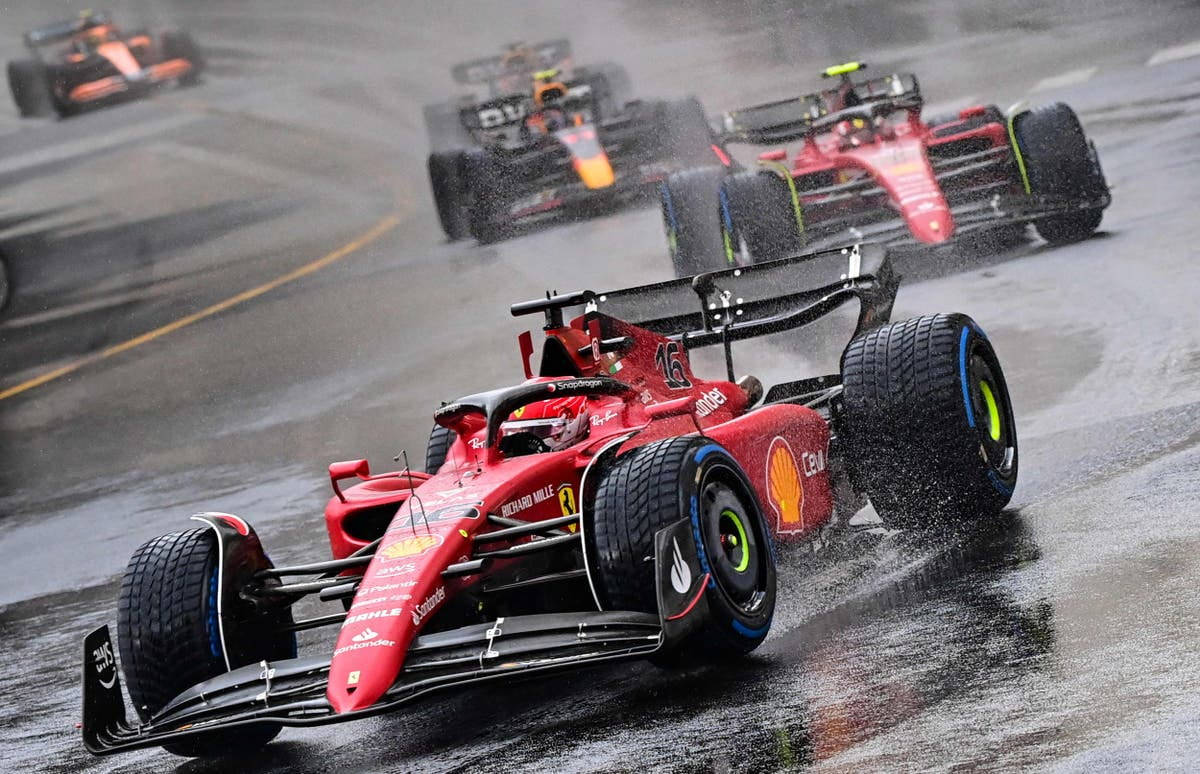 Charles Leclerc Raining Race Background