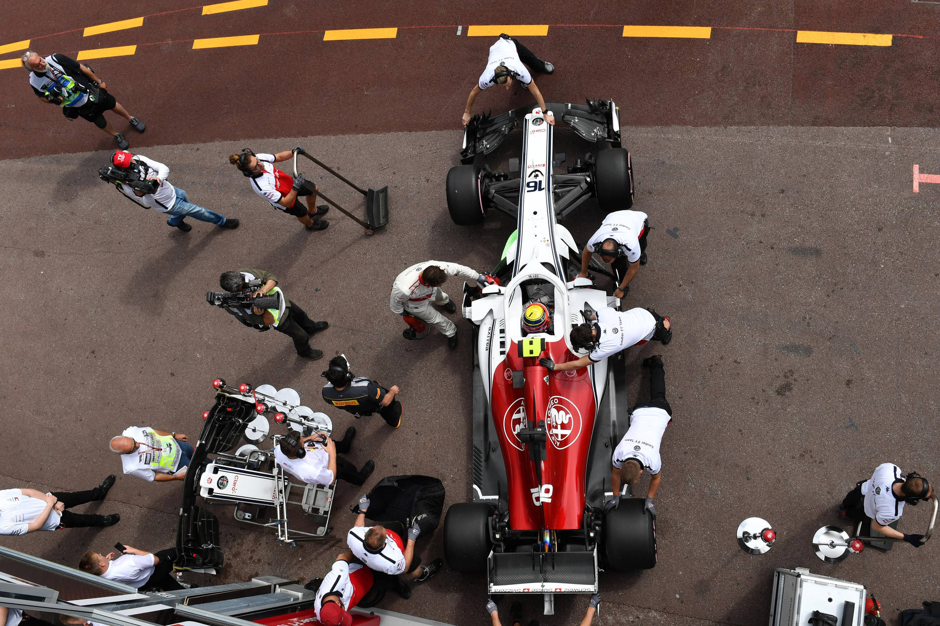 Charles Leclerc Returning To Garage After An Intense Race