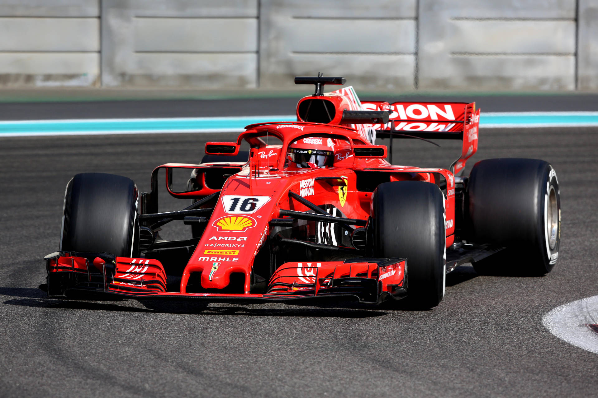 Charles Leclerc Turning Around Background