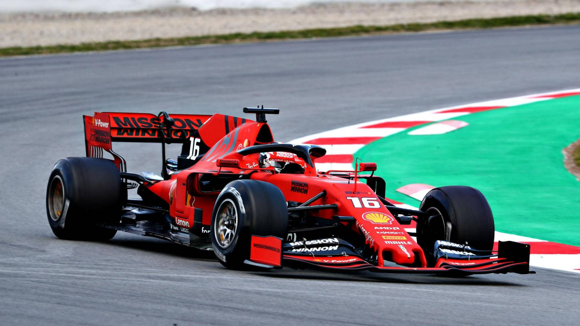 Charles Leclerc Turning Curve Background