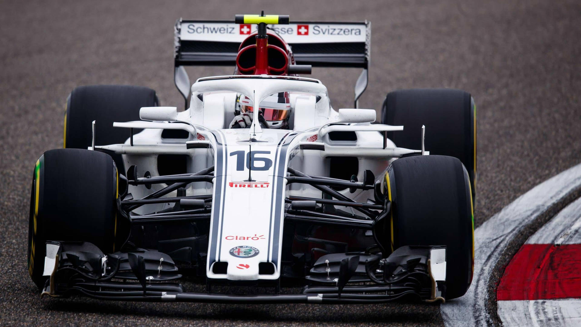 Charles Leclerc White Alfa Romeo