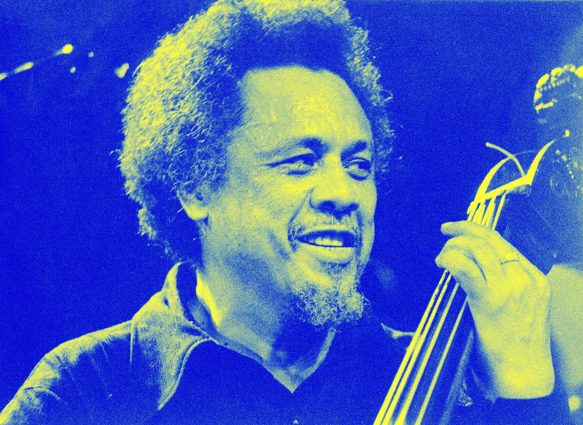 Charles Mingus Over-saturated Photo Background