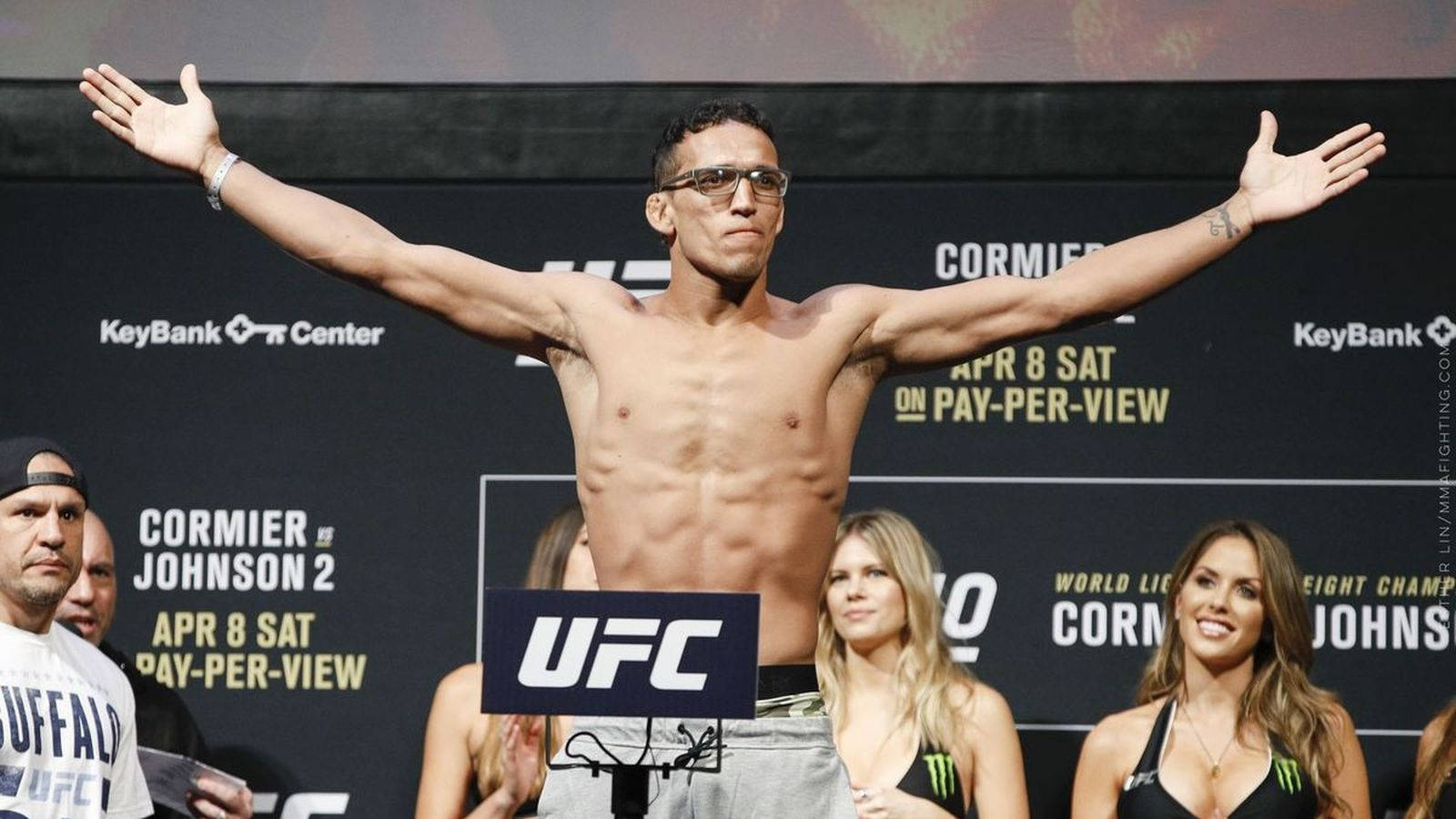 Charles Oliveira Arms Open Weigh-in Background