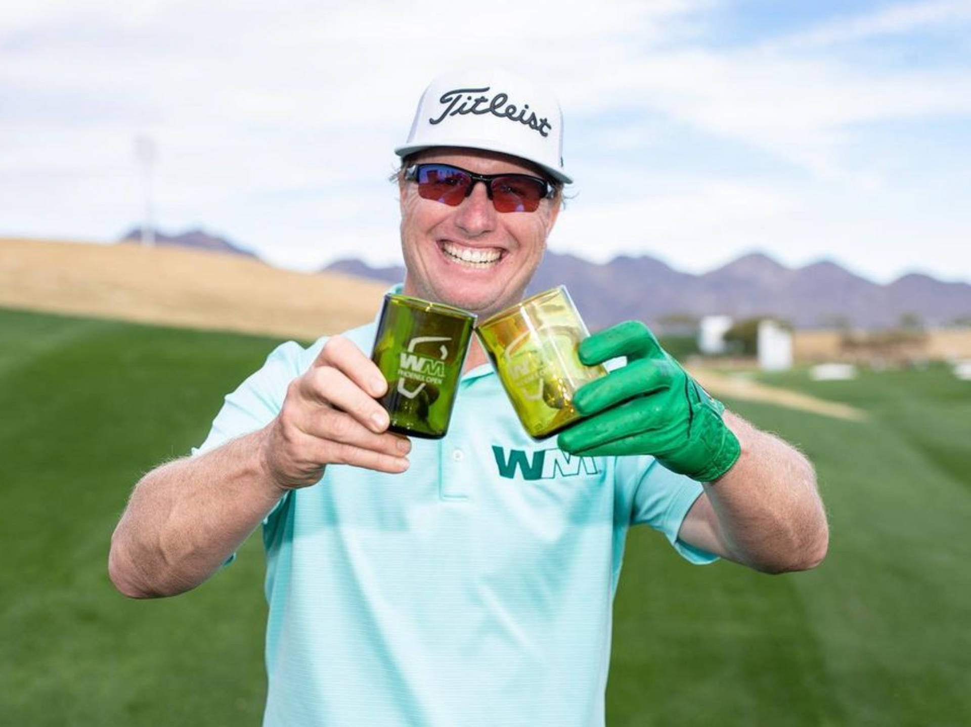 Charley Hoffman Holding Cups Background