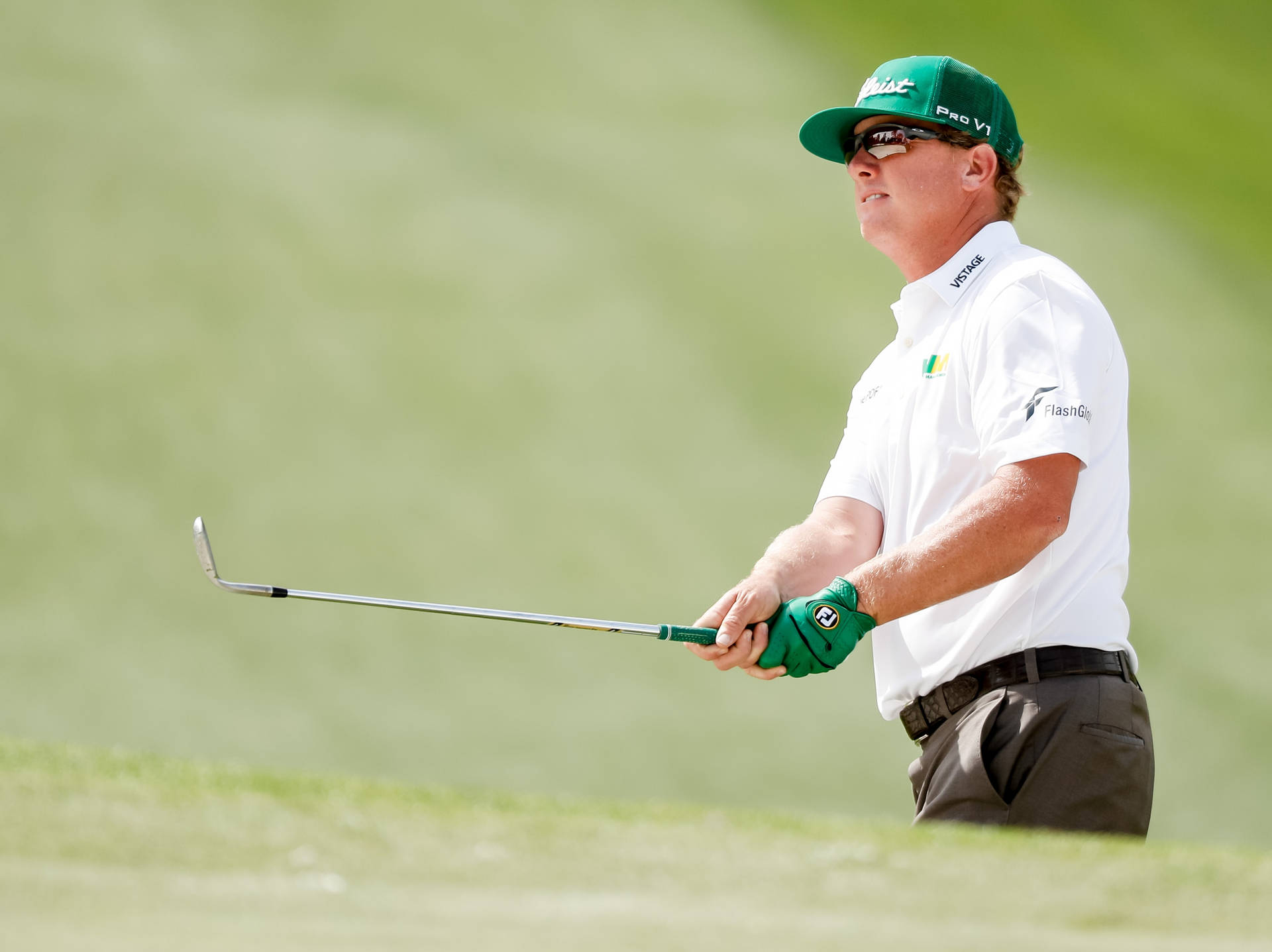 Charley Hoffman Holding Golf Club Tightly Background