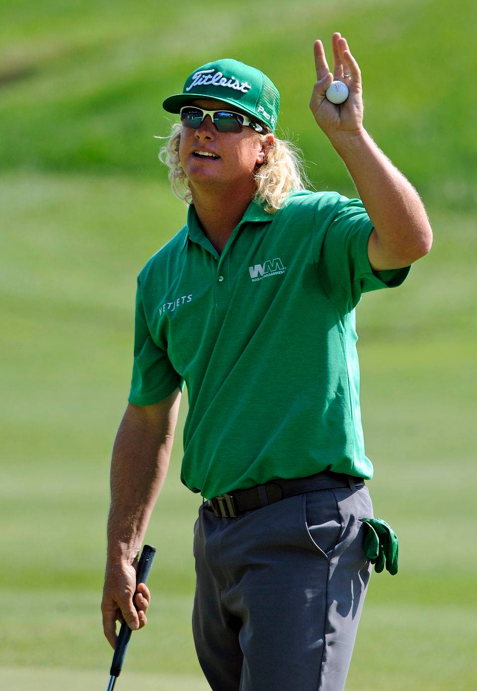 Charley Hoffman Holding Up Golf Ball Background