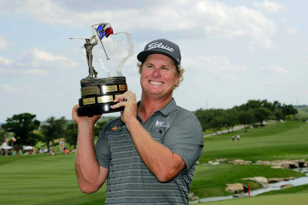 Charley Hoffman In Action On The Golf Course Background