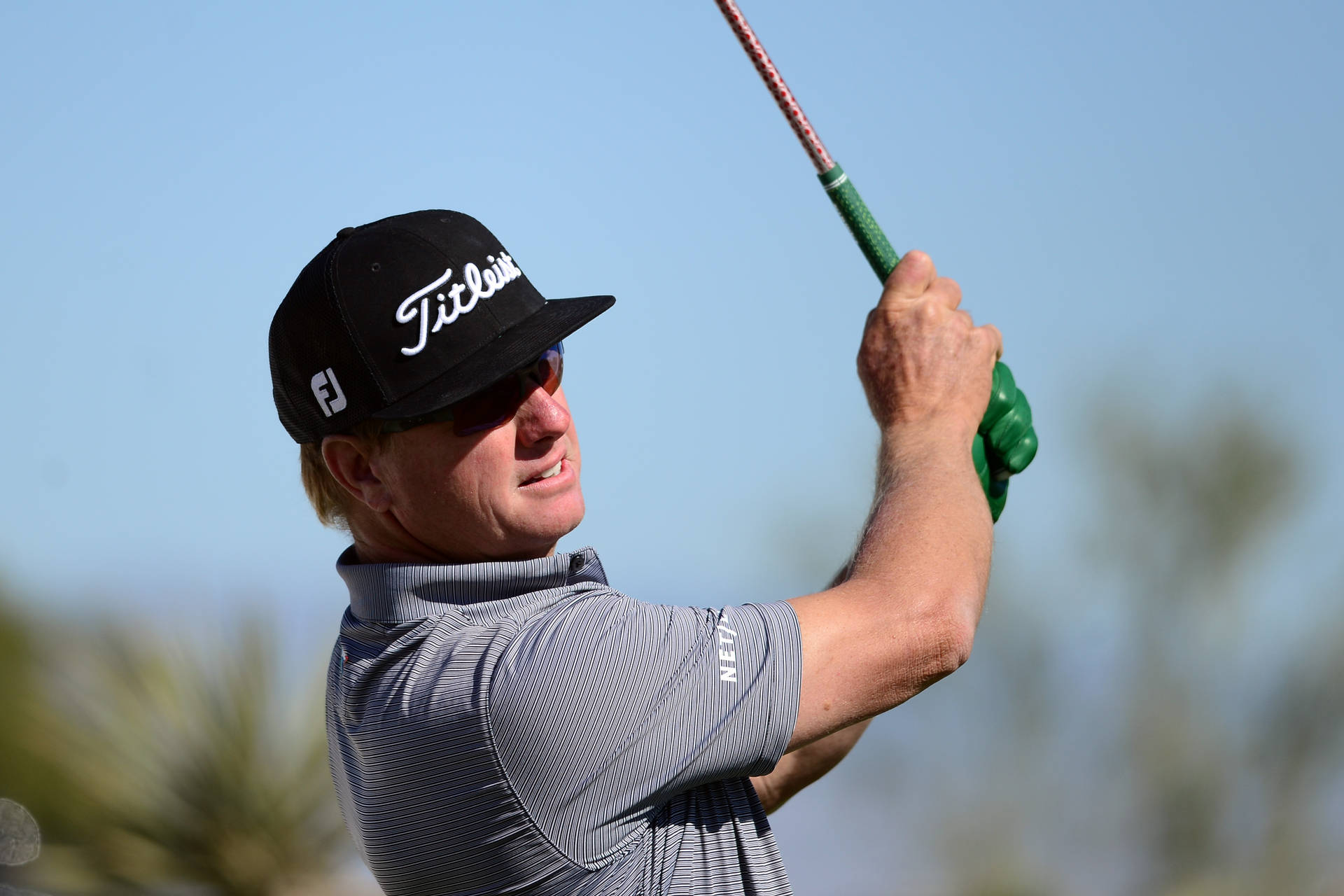 Charley Hoffman In Black Cap Background