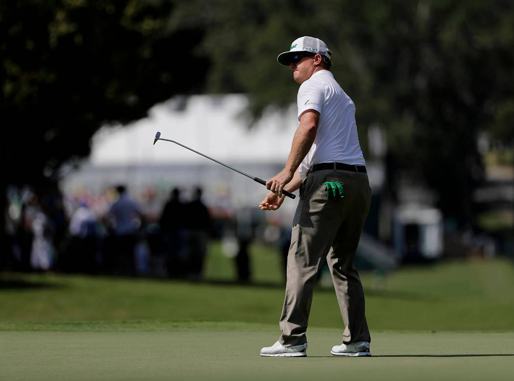 Charley Hoffman Standing On Golf Course Background