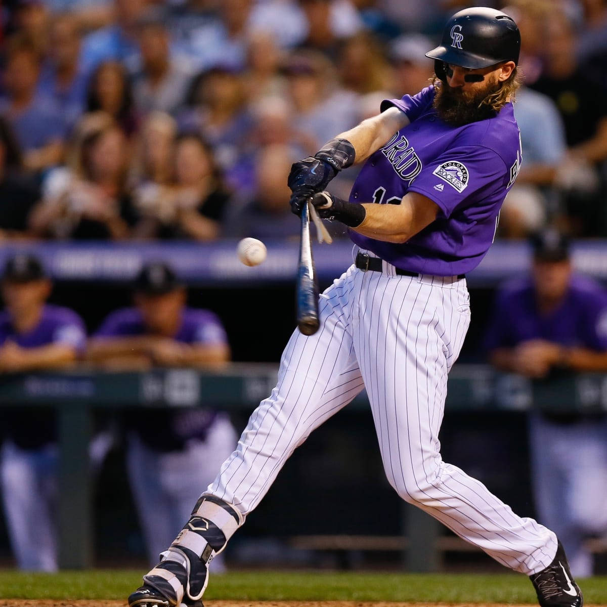 Charlie Blackmon Baseball Bat And Ball Background