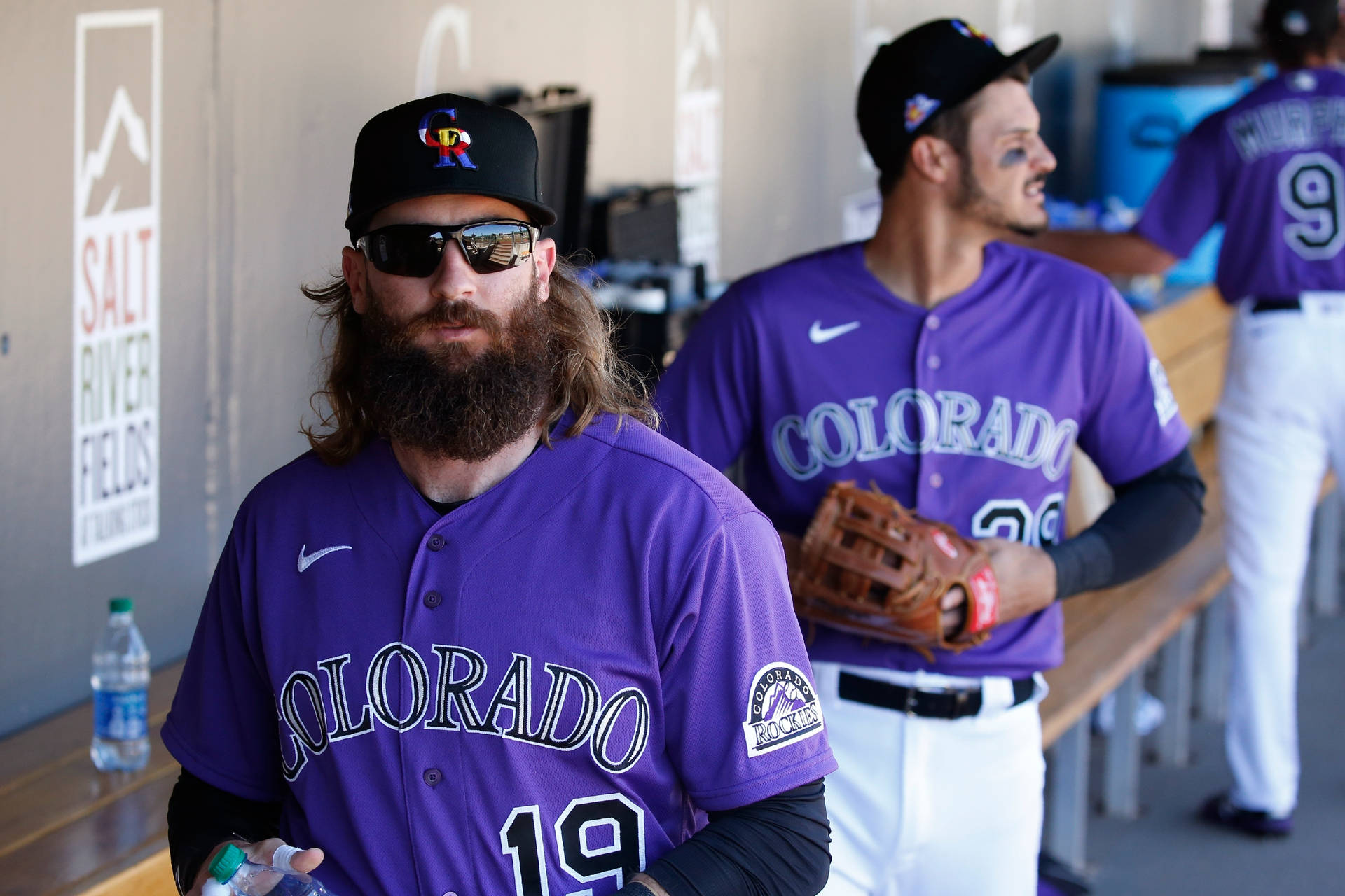 Charlie Blackmon Baseball Dugout Background