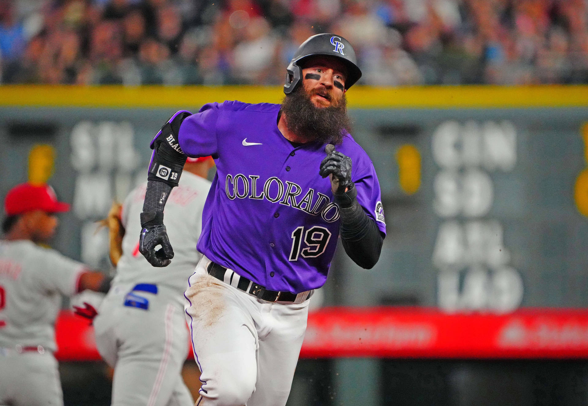 Charlie Blackmon In Purple Uniform